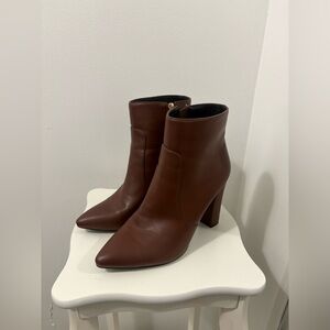 IDIFU Brown Heeled Ankle Boots